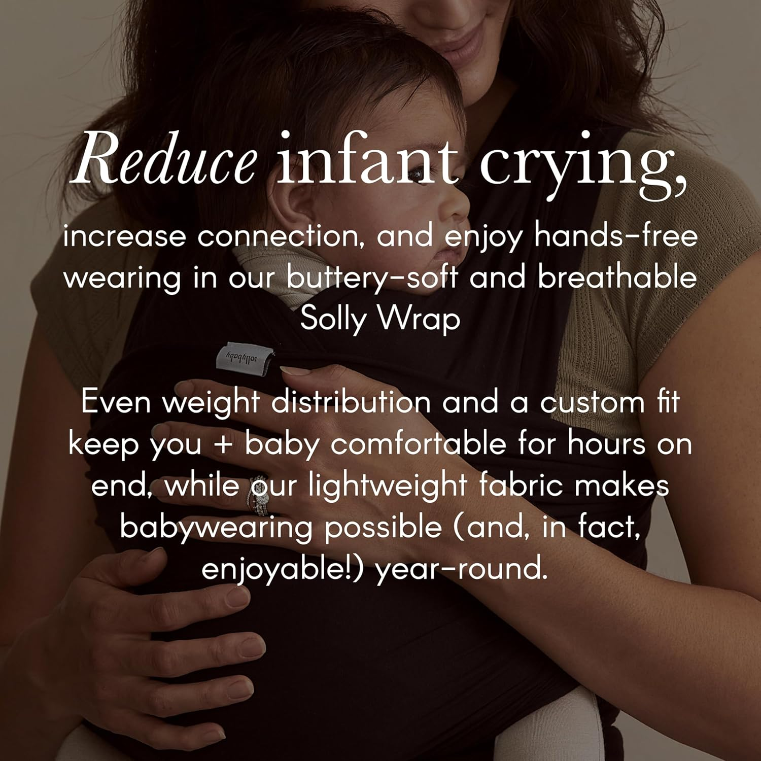 Solly Baby Wrap Carrier - Lightweight Baby Carrier - Newborn Baby Essentials - for Newborn, Infants and Baby 8-25 Lbs. Spelt image number 2