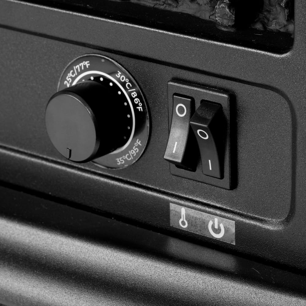 Electric Fireplace Heater with Real Flame Effect