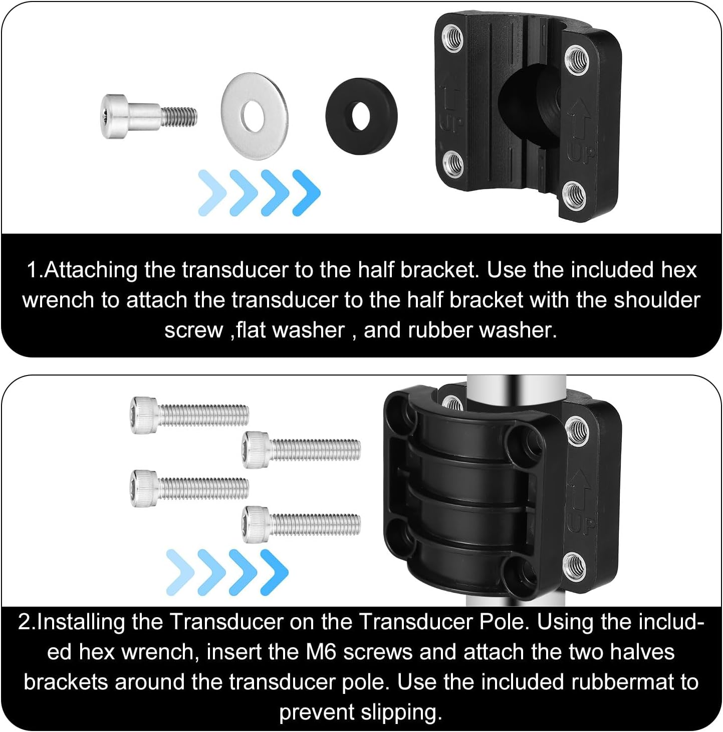 0 Degree Pole Mount Accessories, for Panoptix Lvs32-Transducer for Livescope plus LVS34 and System Replace 010-13228-03 0101322803 for Livescope Ice Fishing Bundle and Associated System image number 5