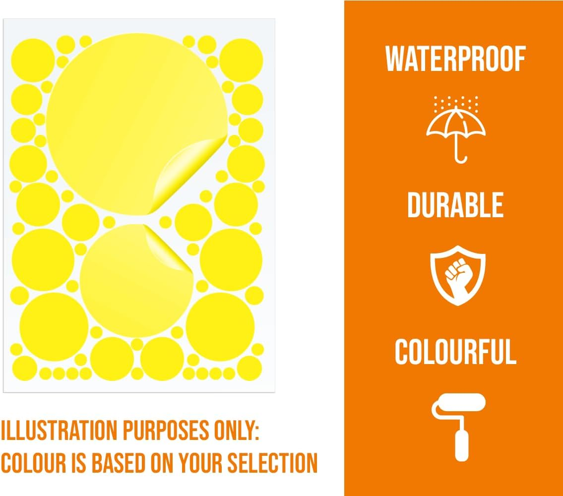 Stickerdeen 500+ Assorted Polka Dot Circle Wall Stickers for Kids Bedroom Living Room, Classroom, Playroom Decor Removable Vinyl Wall Stickers Dots Wall Decals (Grey)