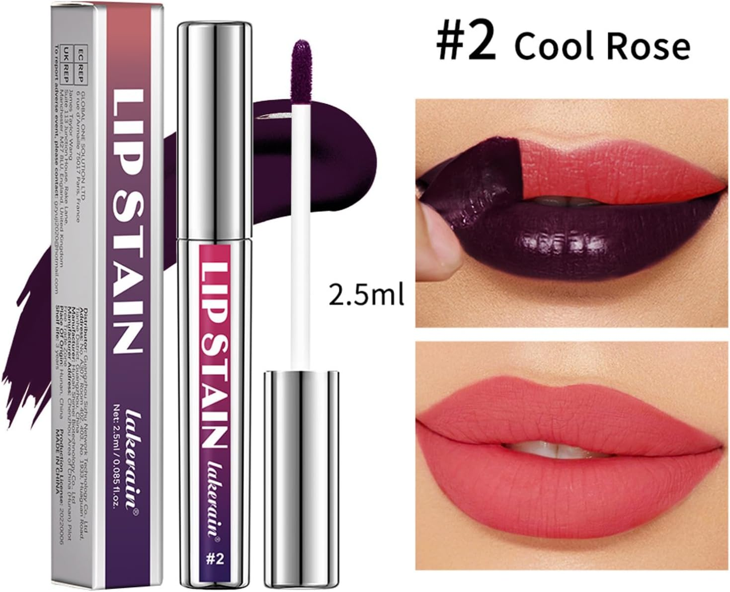 Iiniim Long Lasting Liquid Lipstick for Women Waterproof Non Sticky Smudge Proof Lip Gloss Matte & Glossy Finish Lip Stain Tint Makeup Set for Wedding Party Daily Use Cool Rose 3Pcs One Size image number 6