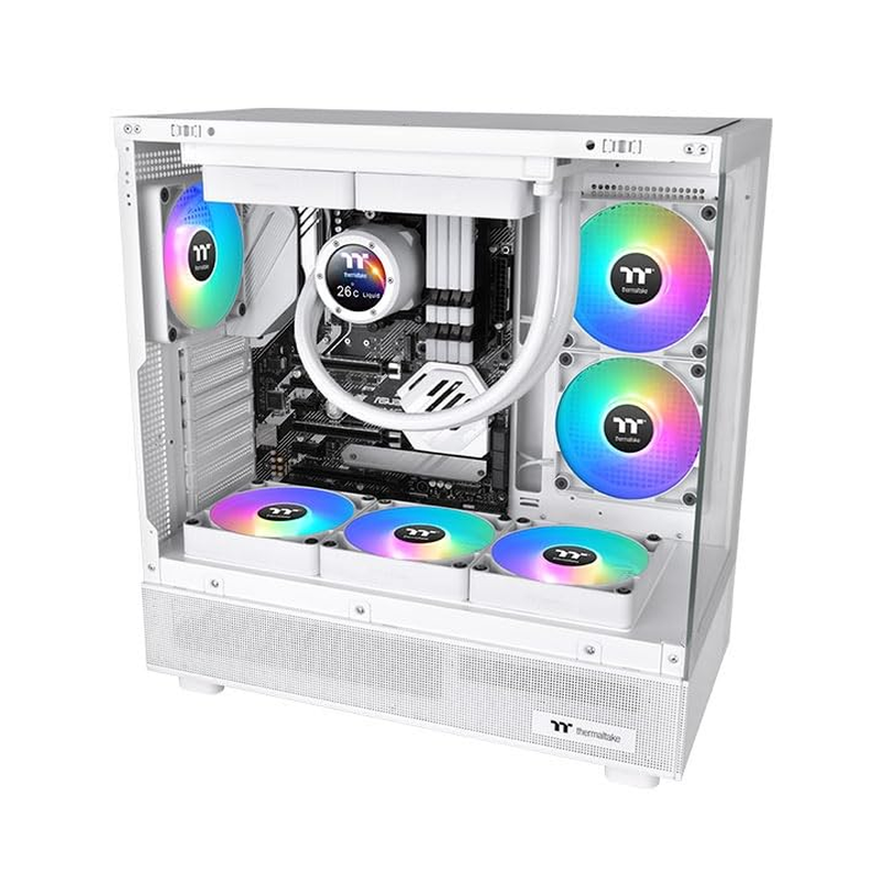 Thermaltake CT140 Reverse ARGB Sync Performance PWM Fan (Up to 1800RPM) White Edition - 2 Fan Pack, CL-F176-PL14SW-A image number 3