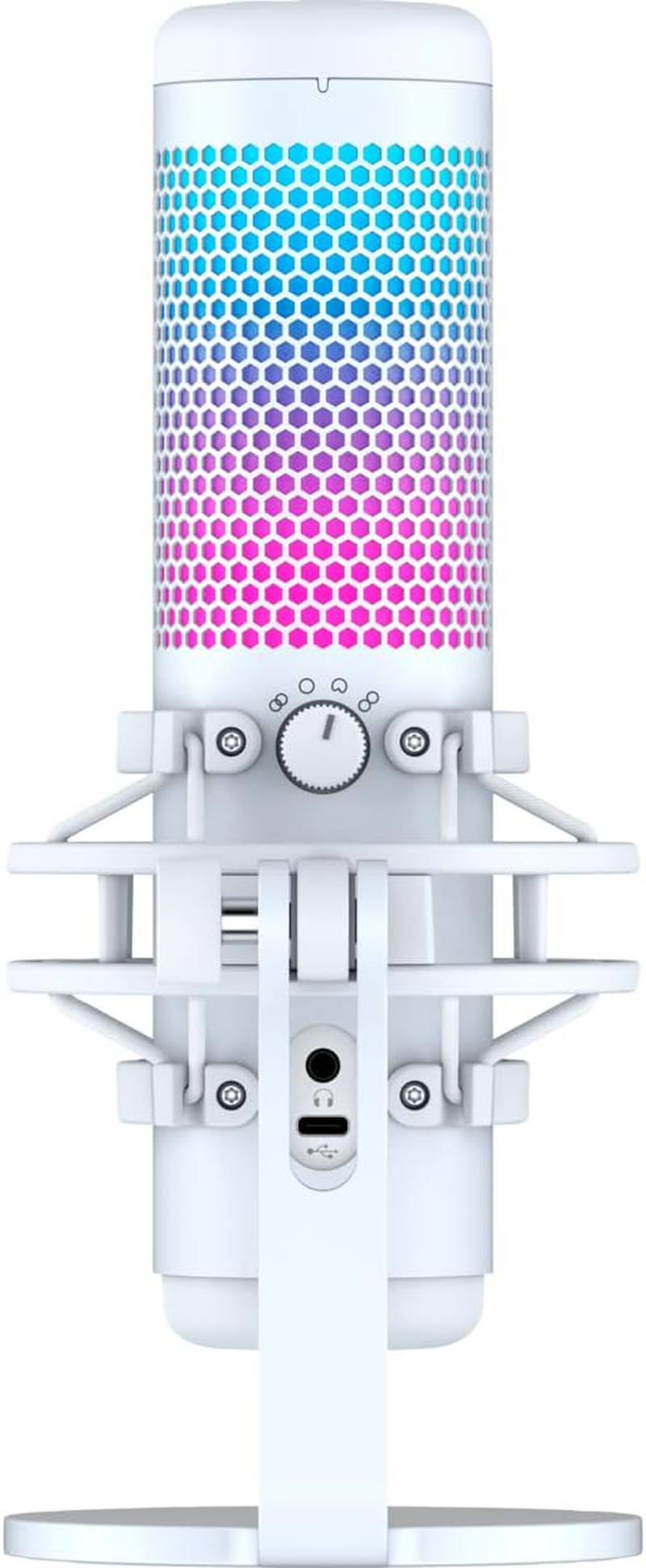 Hyperx Quadcast S Wired Multi-Pattern USB Electret Condenser Microphone, White - White image number 2