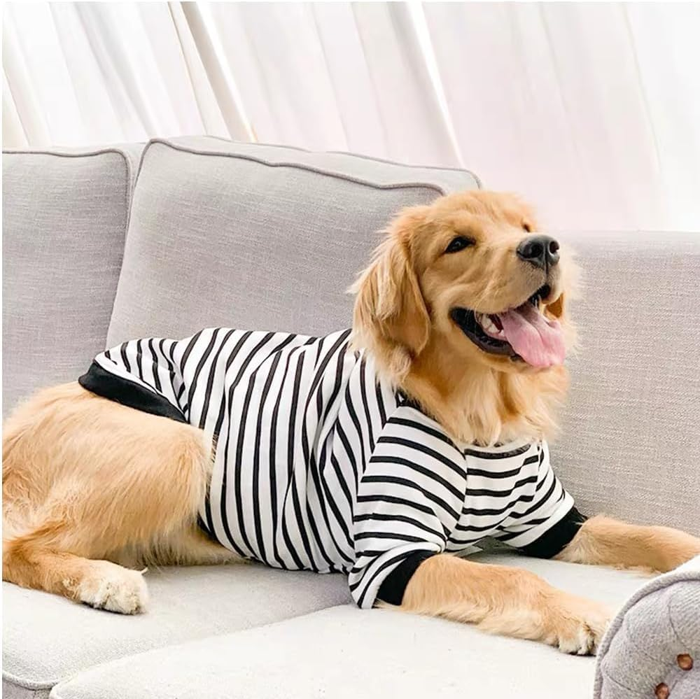 Generic Dog Sweater, Striped, Winter, Polyester, White, 3XL image number 4