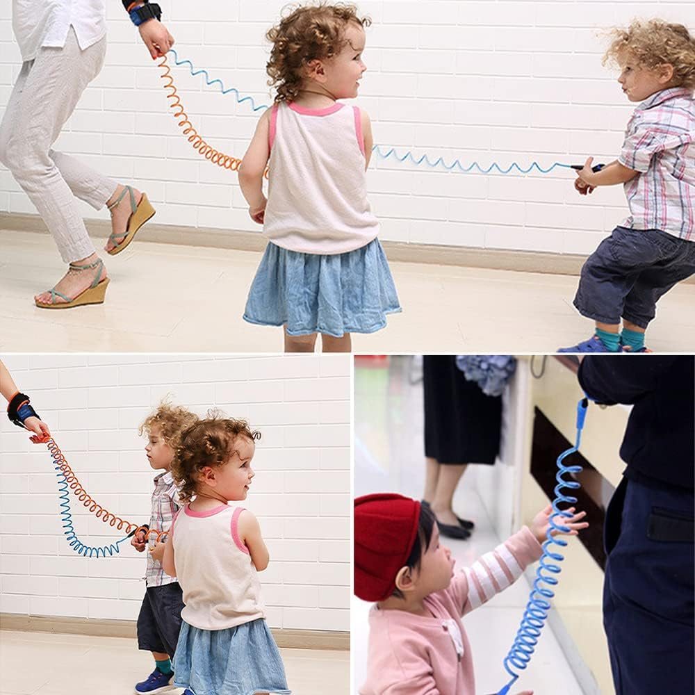 Shuoteng Anti-Lost Safety Wristband Strap Wrist Link, 1Pc Toddler Harness Walking Leash Safety Child Wristband Leashes, 360&deg; Rotation Baby Safety Harness, 2M anti Lost Wrist Link Belt for Kids, Blue image number 6