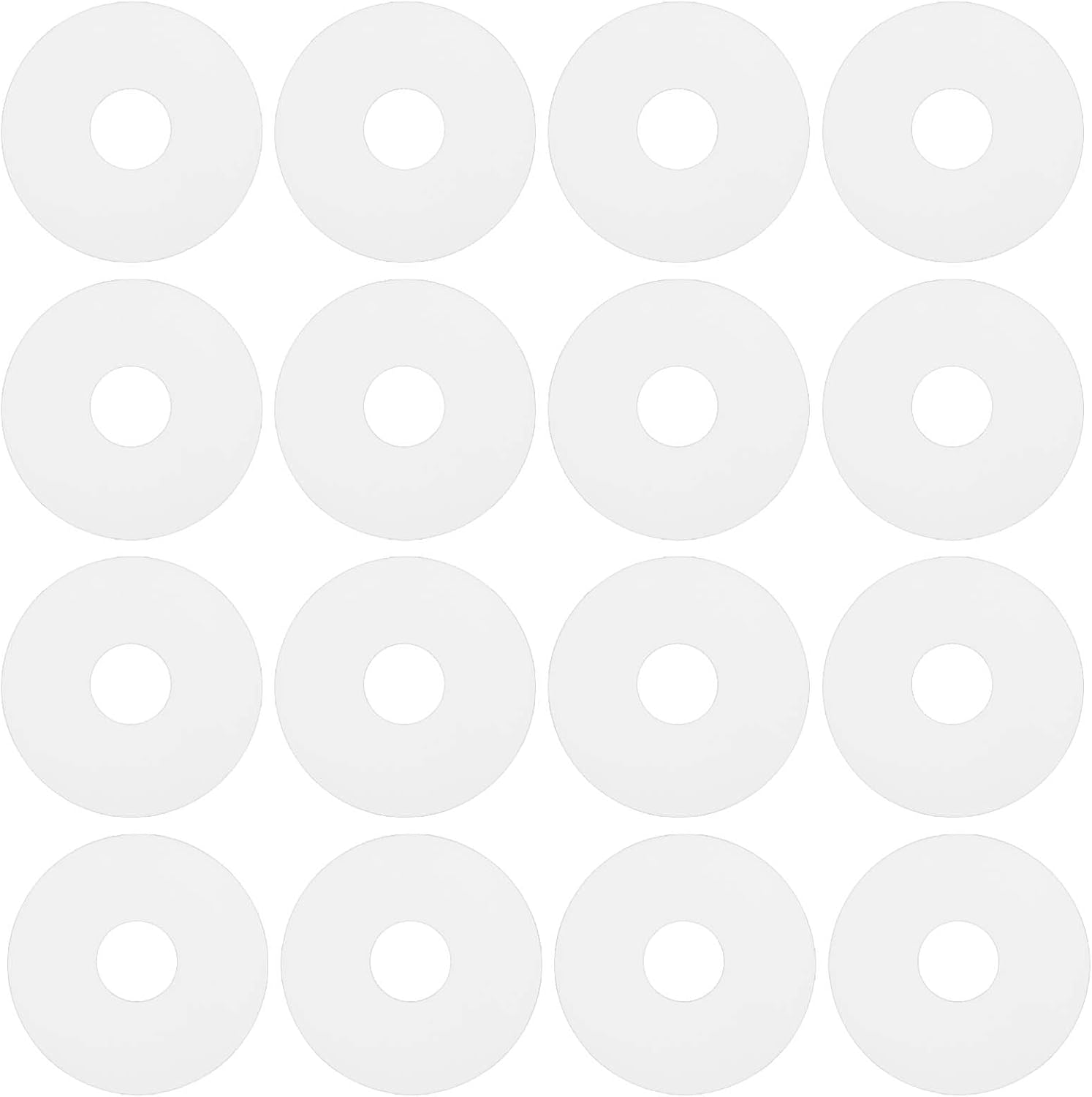 Be in Your Mind 80Pcs Clear Silicone Flat Washer Gasket OD 19Mm ID 6Mm Thickness 1.5Mm Silicone Flat Gasket for Glass Shower Door Handles Towel Bars image number 5