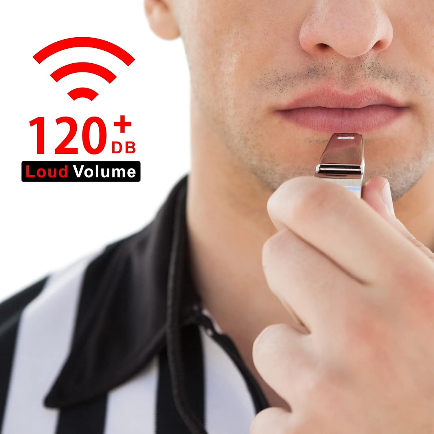 AMBITIONJUMP Whistle for Coaches, Metal Whistles for Adults with Lanyard, Loud Sport Whistle for Referee Teacher Police Soccer Gym image number 4