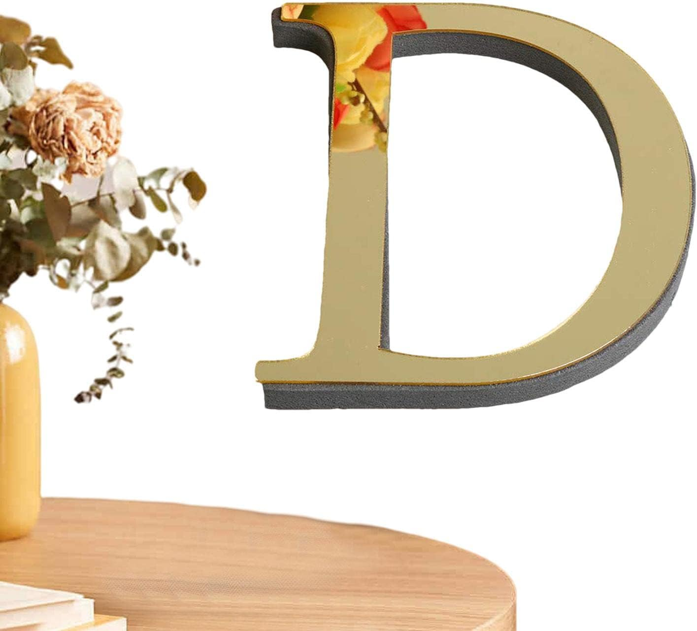 Letter Wall Stickers - 3D Self-Adhesive Alphabet Wall Decals - Light Gold Acrylic Letters Decals for Home Decor Wall DIY Art Mural for Home Bedroom Living Room Borato image number 3