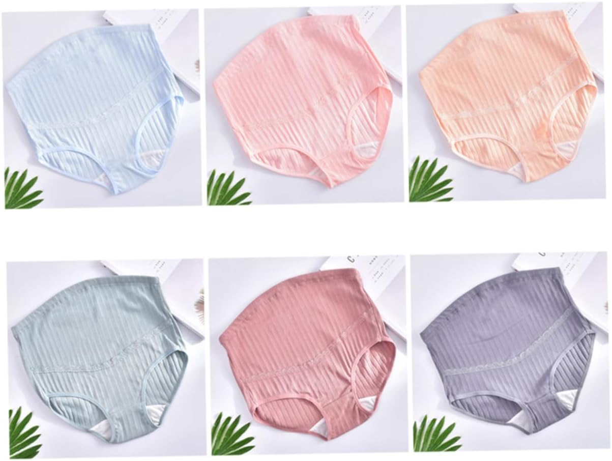 3Pcs High Waisted Maternity Underwear Cotton Underwear Panties Maternity Clothes High Waist Knickers Pregnant Clothes for Women Comfortable image number 1