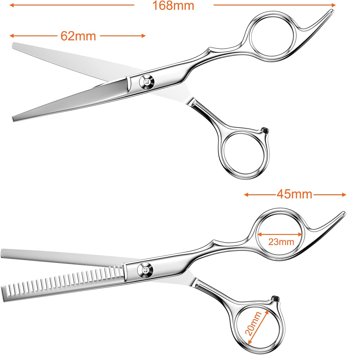 Uootach 2 Pieces Hairdressing Scissors, Ultra Sharp and Precise Cutting Styling Scissors, Thinning and Shaping Scissors Suitable for Home Hairdresser Hairdressing image number 4