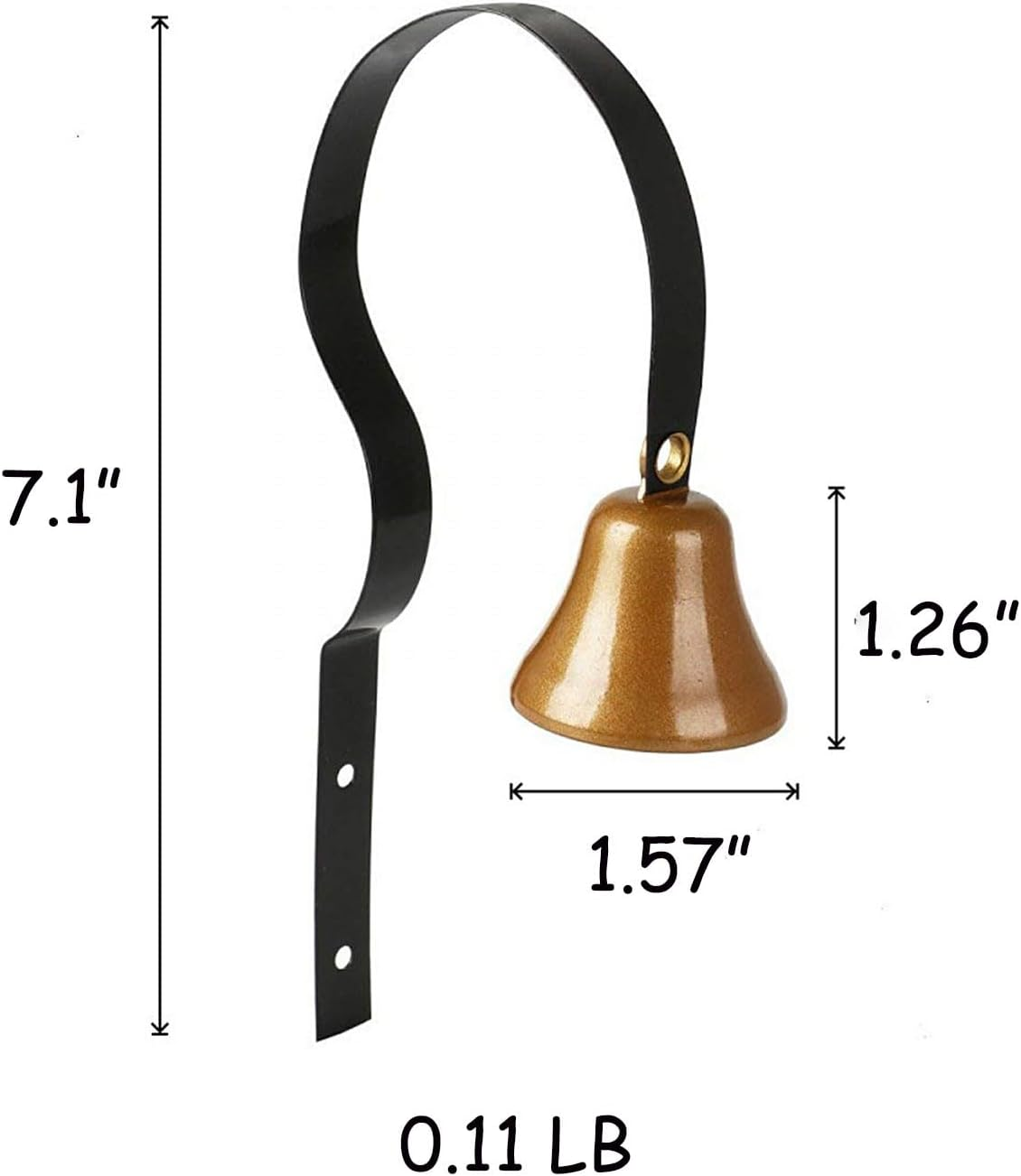 Goldtiger Dog Doorbell,Fixed Metal Dog Doorbell,Dog Bell for Door Potty Training,Bell for Dogs to Ring to Go Outside,Manual Assemble Wall Mounted Dog Door Bell (White) image number 3