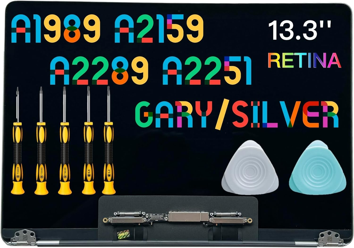 Screen Replacement for Pro A1989 A2159 A2289 A2251 2018 2019 2020 Year 13.3" Retina LCD Display Assembly EMC 3214 3358 3301 3456 3348 2560X1600 (Silver) image number 3