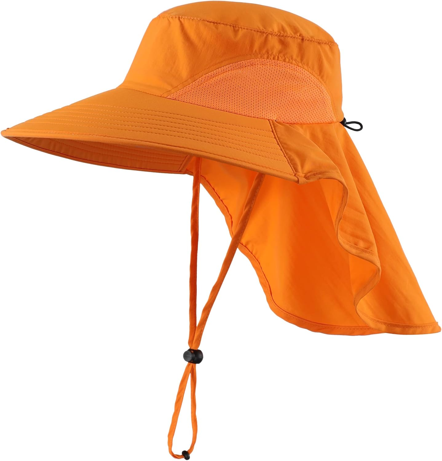 Home Prefer Outdoor UPF50+ Sun Hat Wide Brim Mesh Fishing Hat with Neck Flap - Light Gray image number 5