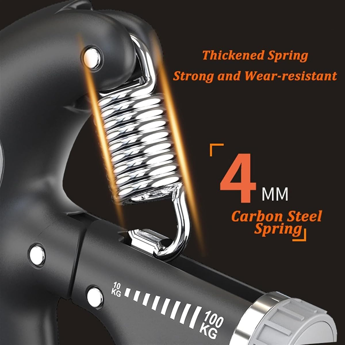 AIMALL Adjustable R-Type Grip Strength Trainer with LCD Counter, 5.7X6.29In, Hand Finger Arm Exercise Device for Men & Women, Durable Steel Spring Fitness Tool - Green image number 2