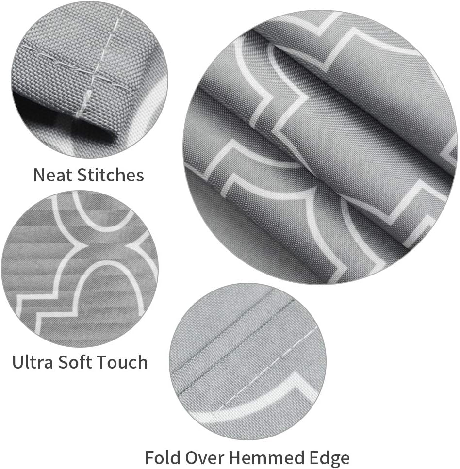 Excovip Cotton Linen Fabric Tablecloth-Washable Table Cloth-Wrinkle Free Anti-Fading,Dust-Proof Table Cover for Kitchen Dining, Party, Holiday, Christmas, Buffet(Oblong, 8-10 Seats,150X259Cm,Gray) image number 1