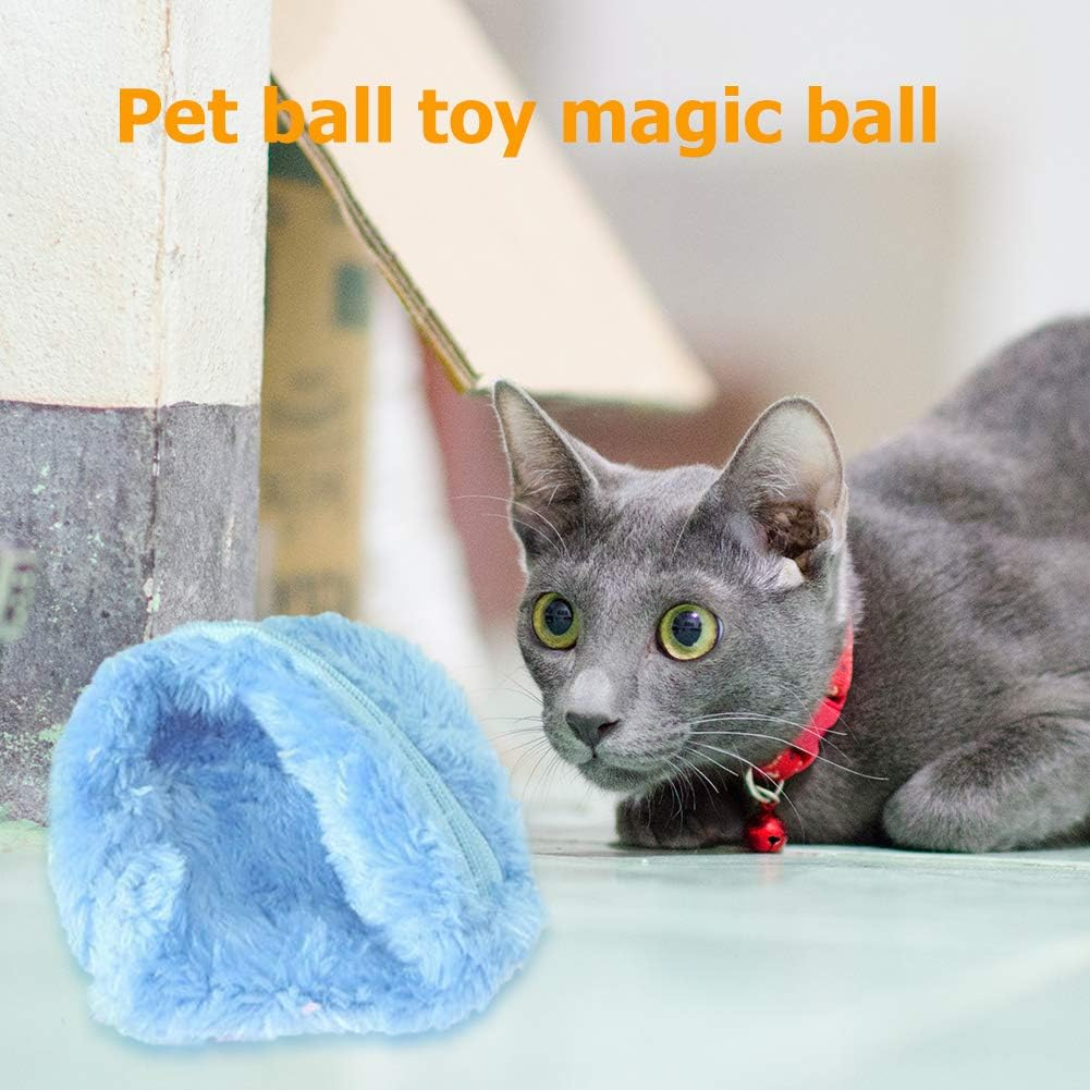 5Pcs Battery Powered Pet Electric Magic Roller Ball Automatic Dog Cat Funny Toys image number 2