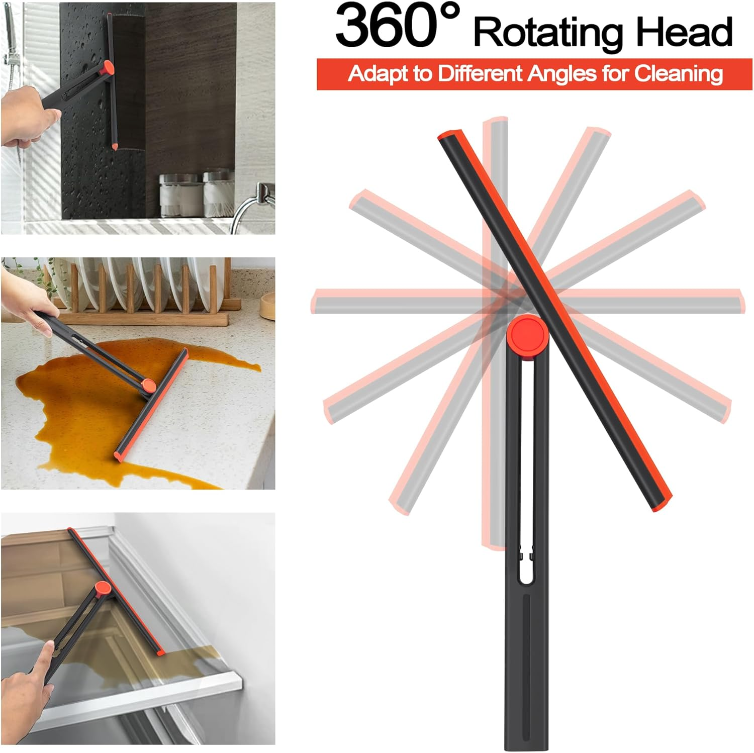 Shower Squeegee for Glass Doors, Squeegee for Window Cleaning, image number 1