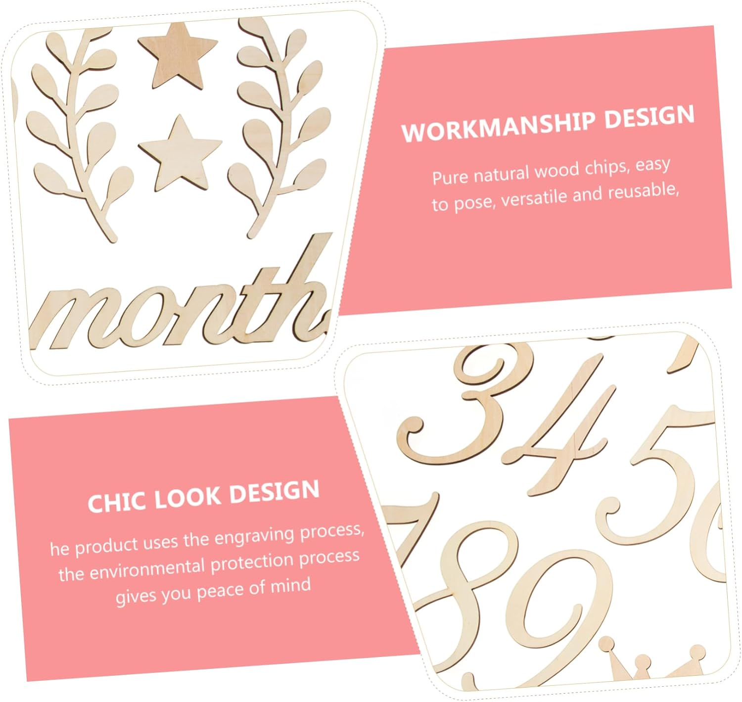 Milestone Card Month Milestone Sign Newborn Shower Party Creative Photo Prop image number 3