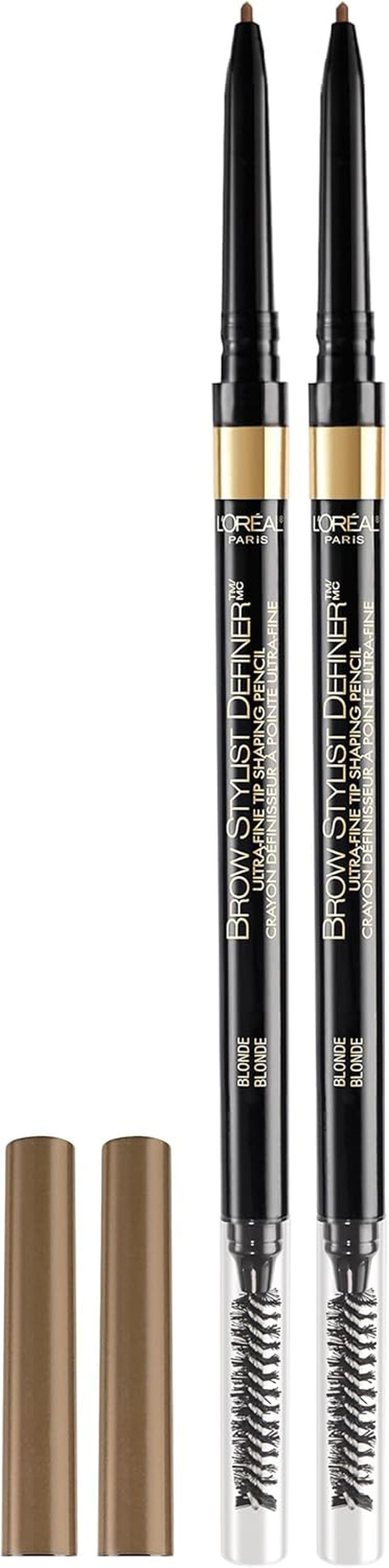 L'Oreal Paris Makeup Brow Stylist Definer Waterproof Eyebrow Pencil, Ultra-Fine Mechanical Pencil, Draws Tiny Brow Hairs and Fills in Sparse Areas and Gaps, Blonde, 0.003 Ounce (Pack of 1)