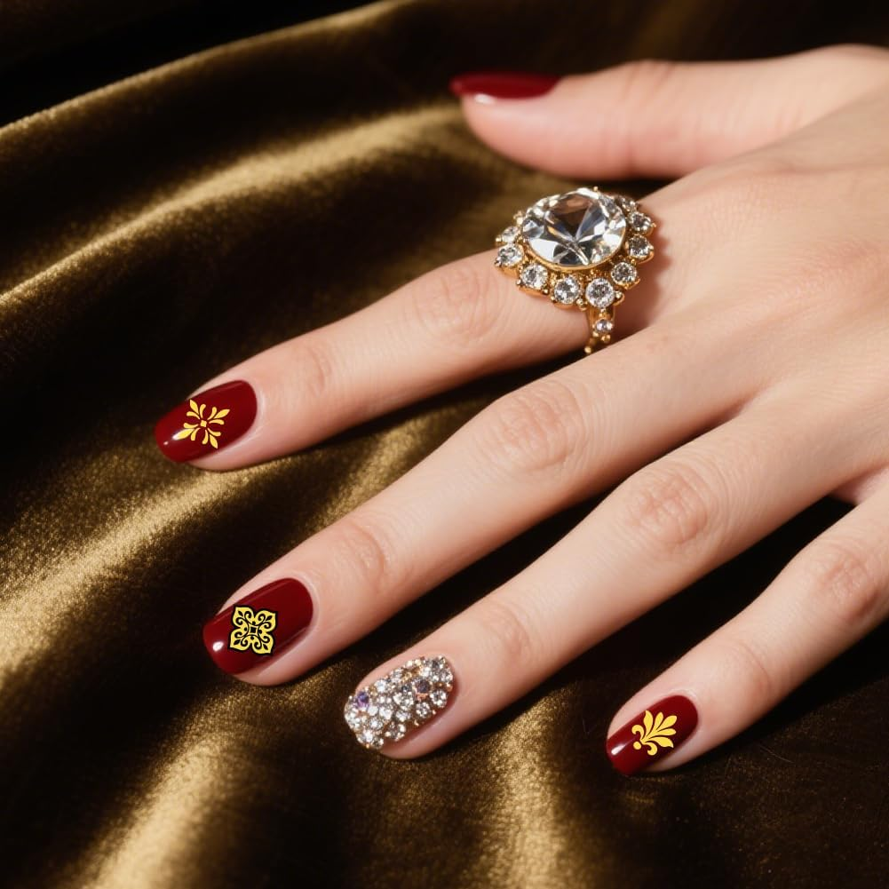 PH Pandahall 3 Pieces Vintage Decoration Pattern Nail Stamping Plate Vintage Picture Frame Flower Print Art Template Stainless Steel Nail Picture Plate Set for Women DIY Print Decoration 12 X 6 Cm image number 3