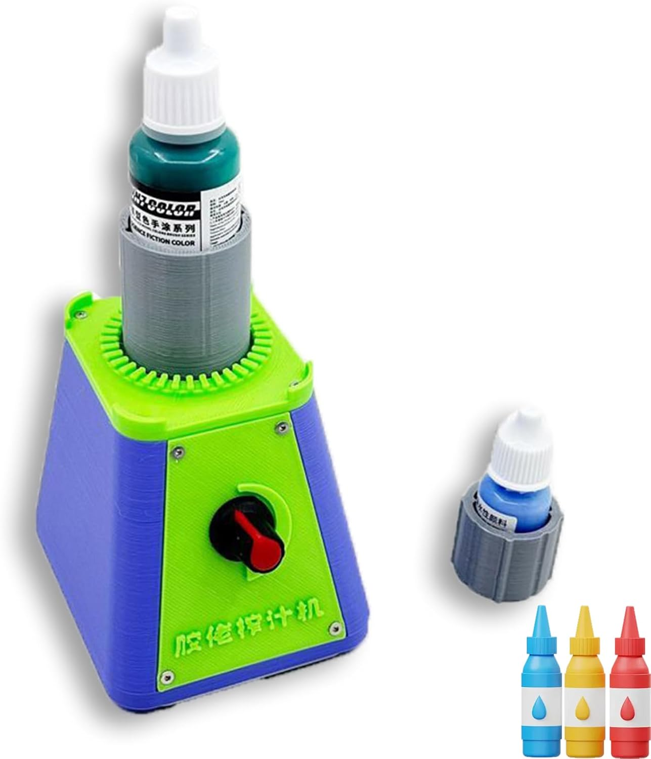 Model Paint Shaker Mix Machine, USB Lab Vortex Mixer for 19/25Mm Paint Bottles, Tattoo Ink Mixer, Stepless Speed Regulation Motor, for Nail Polish, Pigment, Eyelash Glue Adhesives, Testing Tubes image number 6