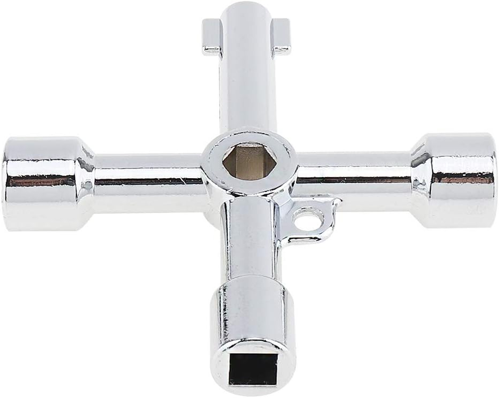 Origlam 4-Way Multi-Functional Utilities Key - Plumbing Wrench and Opening Tool for Electric Control Water Gas Meter Box Cupboard Cabinet Train image number 1