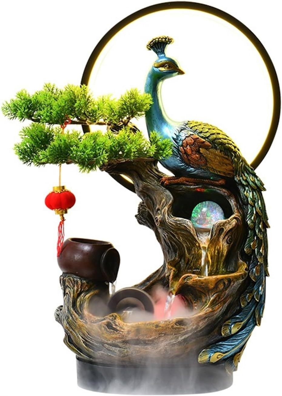 Outdoor Fountain Water Decoration, Peacock Circulating Office Living Room Courtyard, Outdoor Fountain image number 1