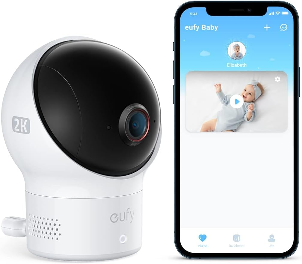 Eufy Baby Wi-Fi Baby Monitor 2K with Noise Detection, Night Vision, Room Temperature Detection, Camera, Easy Setup, User-Friendly App, Requires 2.4Ghz Wi-Fi image number 5