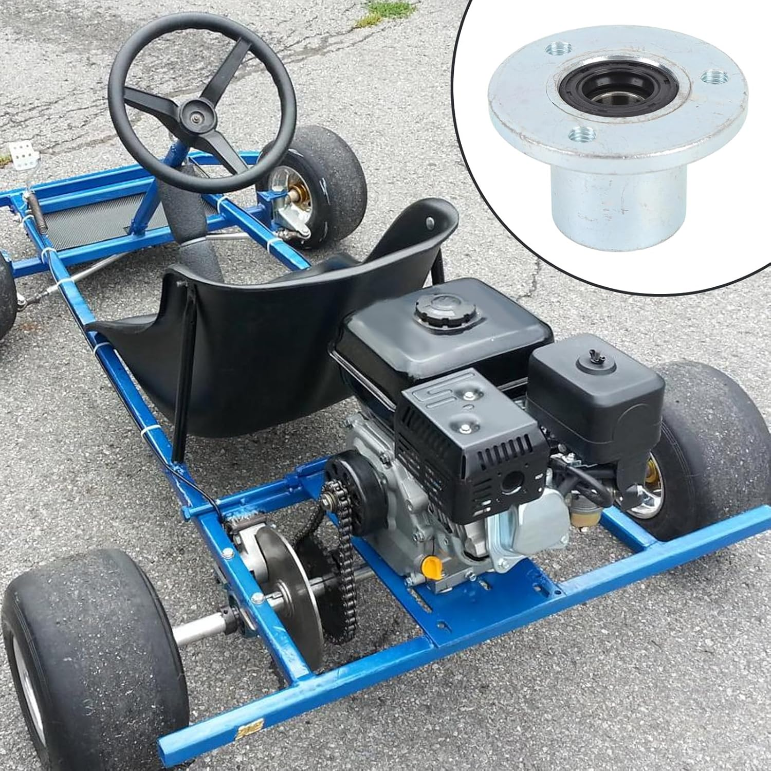 17Mm Front Wheel Hub with Bearing Steel Alloy Design for Karts UTV Quad Bike Enhanced Stability and Impact Direct Install Ideal Replacement Part image number 3