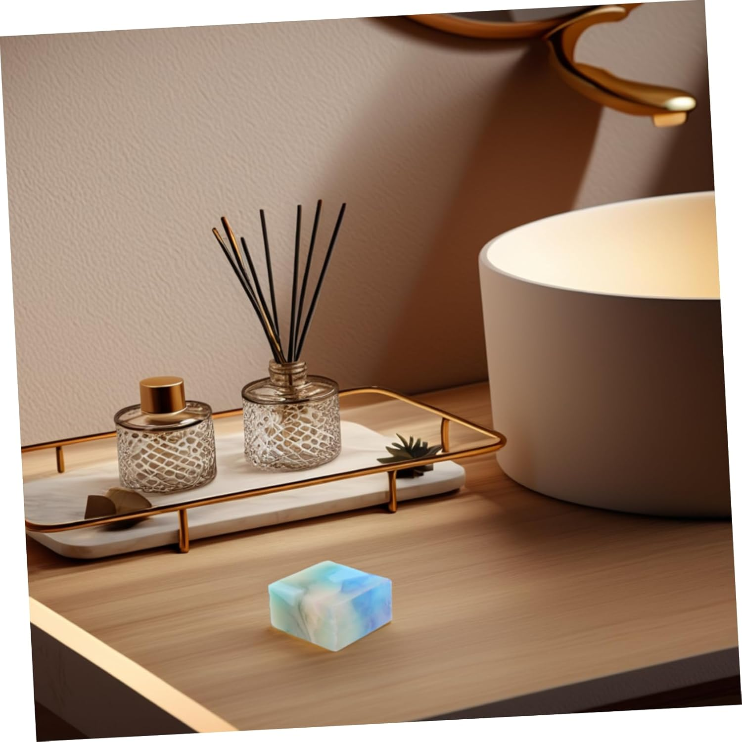 Healvian Essential Oil Handmade Soap Bar 100G Iceberg Flame (Basil Mint) Natural Bath Soap for Men and Women Moisturizing image number 3