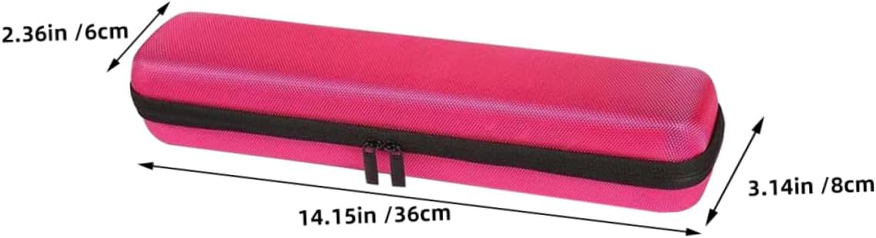 Happyyami Hard Shell Hair Curler and Straightener Storage Case, Portable Travel Pouch with Heat Resistance, Pink Compact Organizer for Hair Styling Tools and Accessories