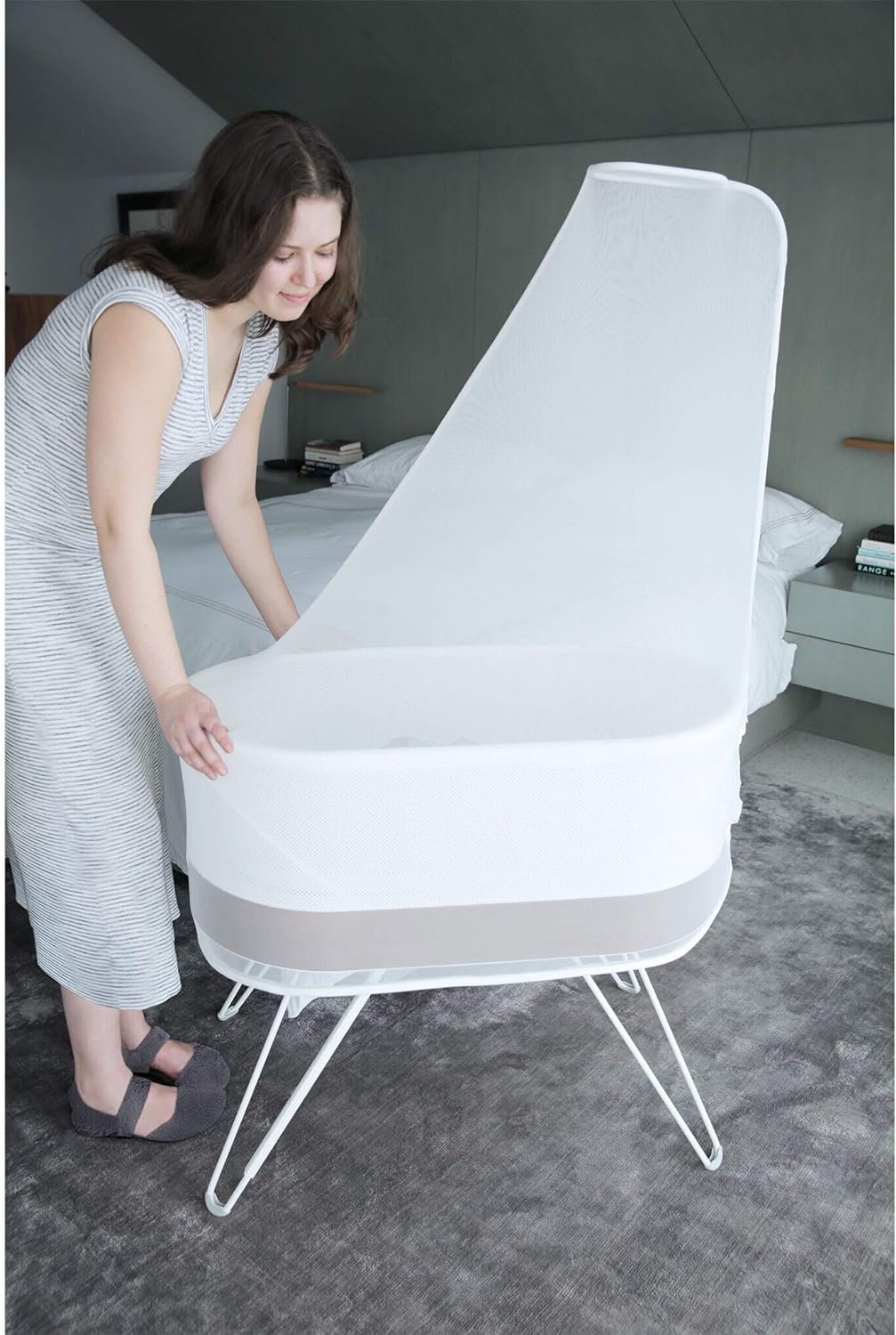 Shoo Mosquito Net for SNOO Sleeper - Bassinet Netting Cover Protects Infants against Bugs - Crib Canopy Bug Shield for Newborn Babies image number 2