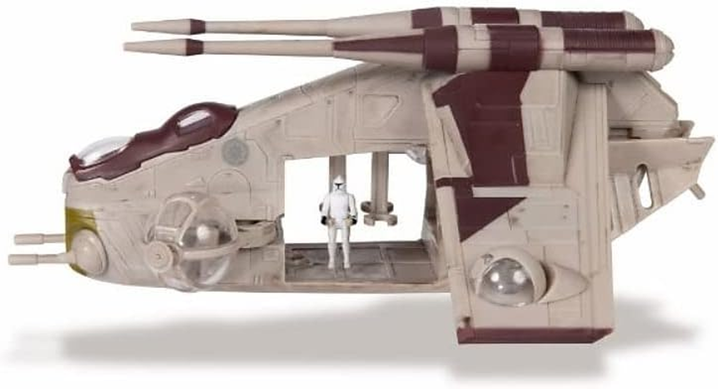 Star Wars Micro Galaxy Squadron Republic Low Altitude Assault Transport (LAAT) 5" Vehicle & Figures image number 1