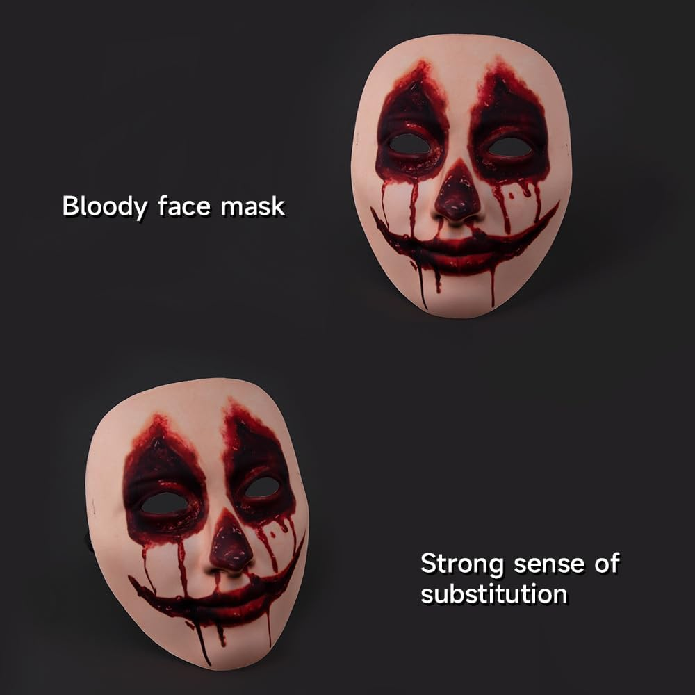 Halloween Mask,Scary Halloween Mask with Veil - Ghost Bride Costume Set for Women, Horror Party Accessories, Day of the Dead Makeup