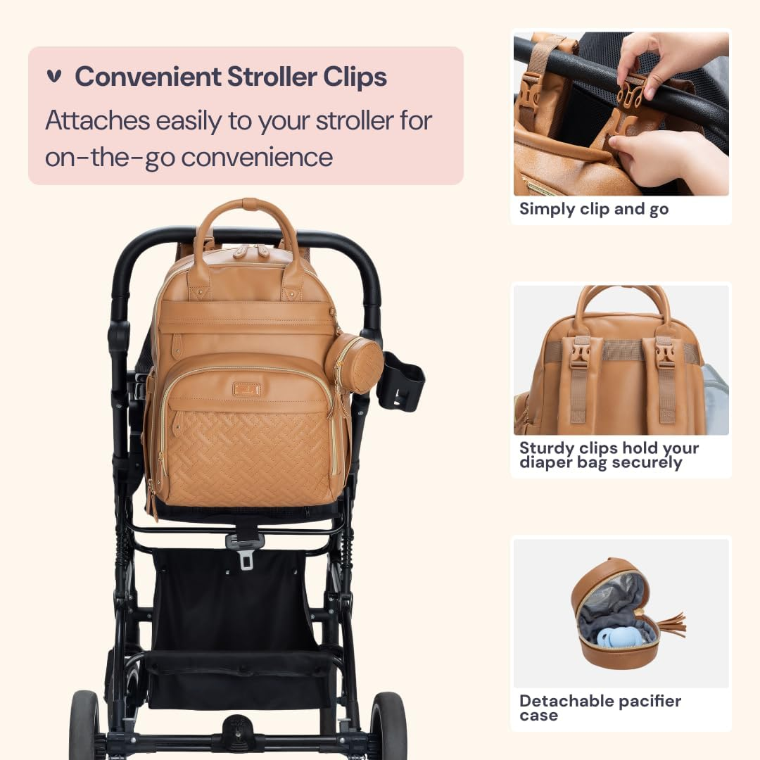 Diaper Bag Backpack, Babbleroo Baby Nappy Changing Bags image number 4