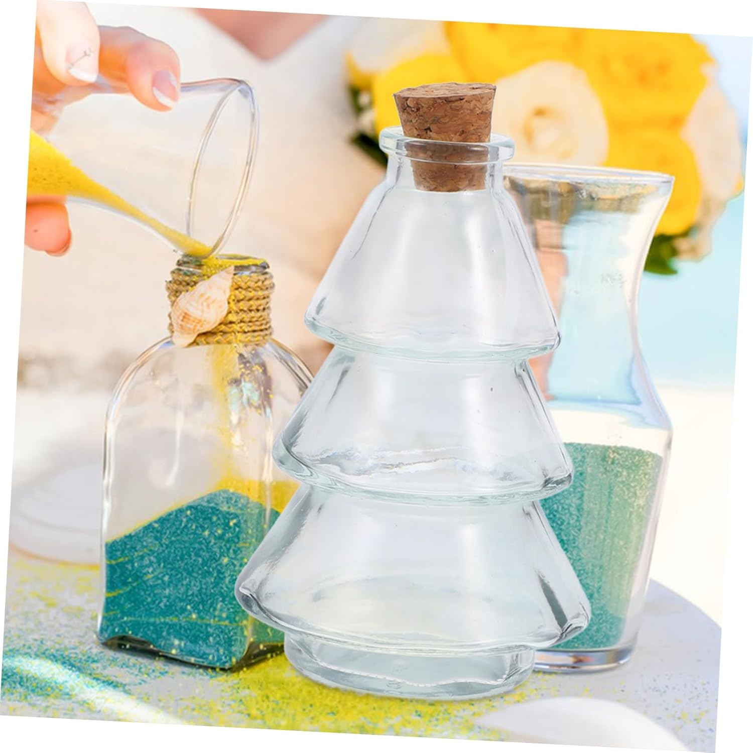 5Pcs Transparent Corked Wishing Bottles for Home Decor Creative Glass Jars for Perfume and Essential Oils Unique for Parties And image number 5