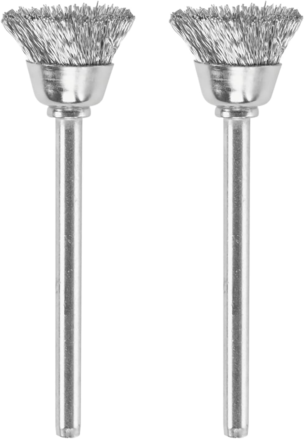 Dremel 442 Carbon Steel Brush Accessory Set, 2 Brushes (13 Mm) for Cleaning and Removing Rust of Metal image number 1