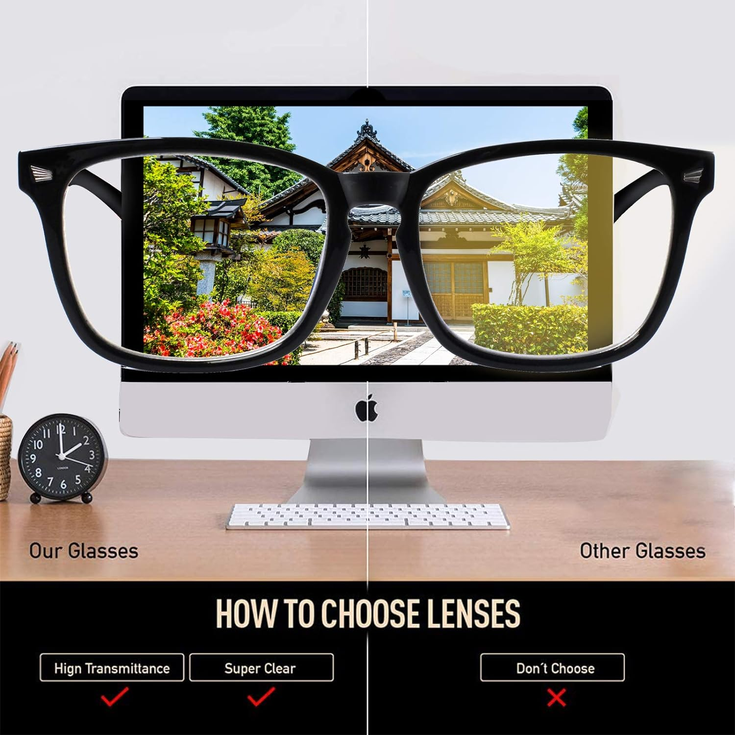 VIDEBLA 5 Pack Blue Light Blocking Reading Glasses,Spring Hinge Readers for Women Men,Anti UV Ray Filter Nerd Eyeglasses, Mix, Medium - 2.25 X, 5 Mix Color C1 image number 2