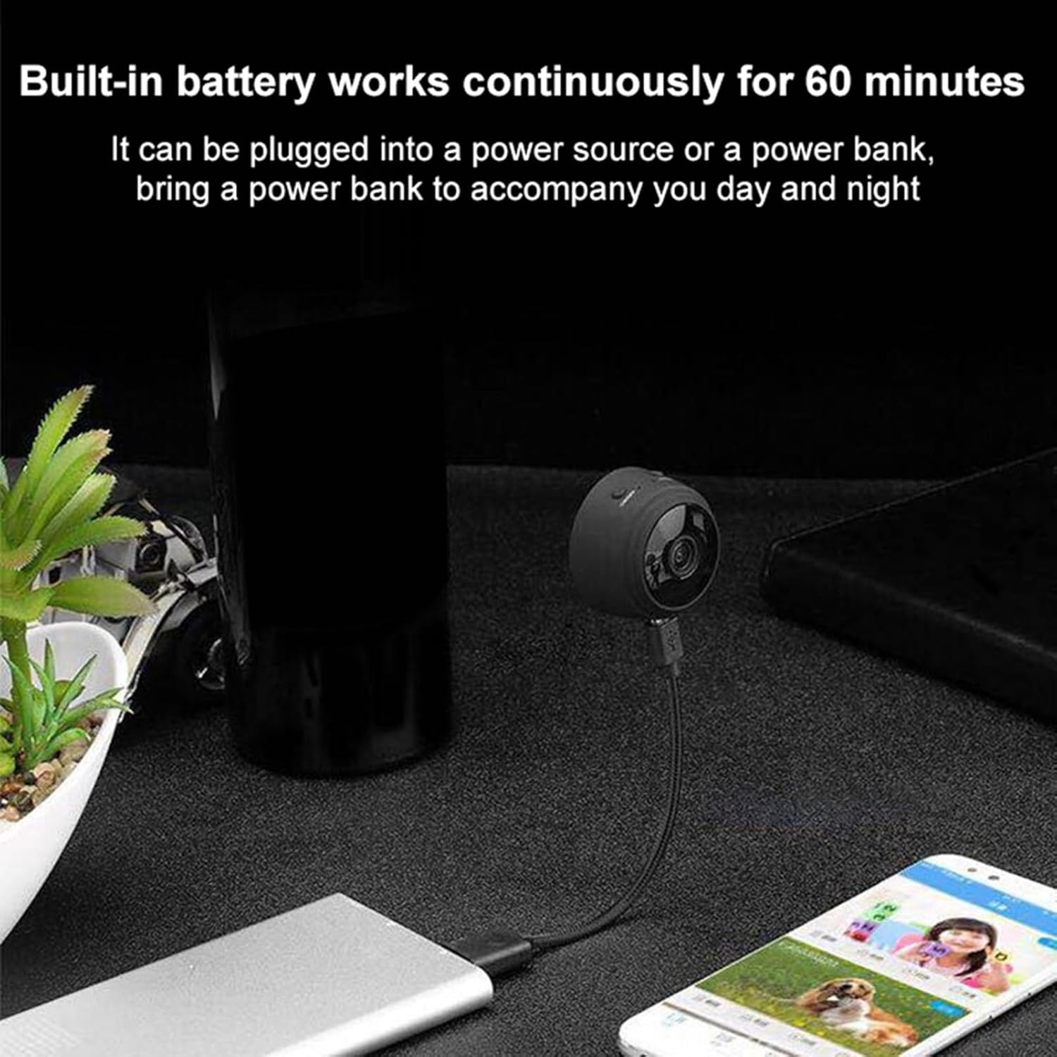 Mini Wifi Camera A9 Mini Camera APP Remote Monitor Home Security 1080P Camera IR Wireless Camera Home Cam with Night Vision and Motion Detection for Indoor and Outdoor image number 4