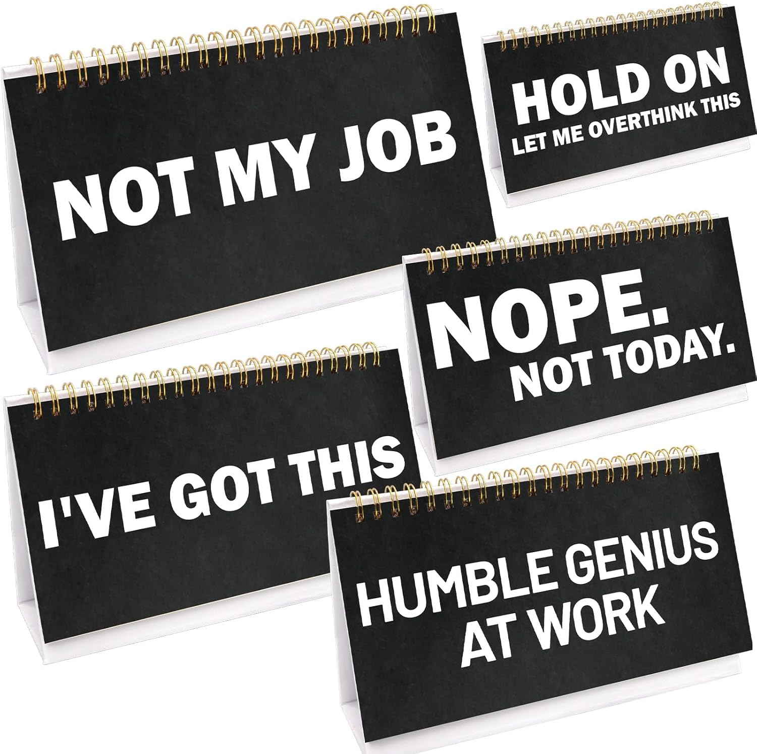Fancy Land Funny Desk Signs 30 Flip Snarky Messages Desktop Work Accessories Favor for Coworker Colleague Gag Gift Supplies image number 1