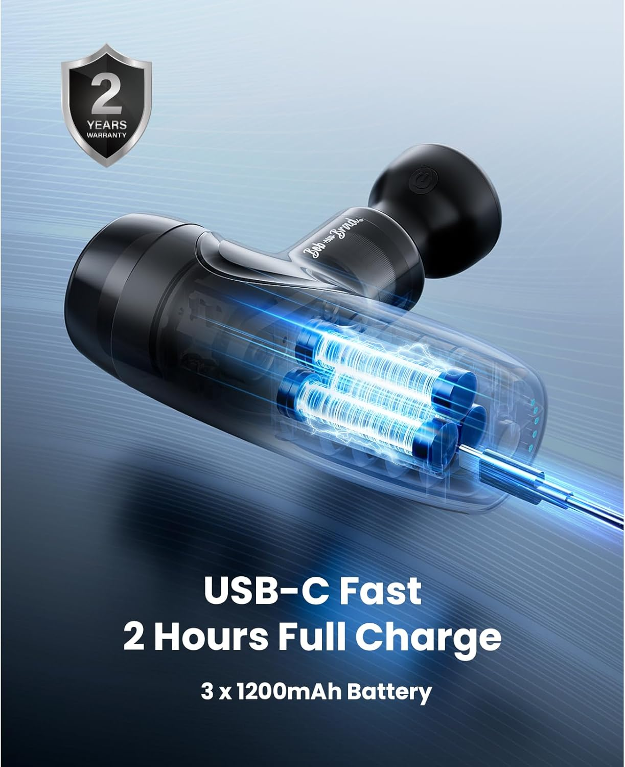 Mini Massage Gun with Heat Therapy, Bob and Brad M7 plus Portable Deep Tissue Muscle Massager Gun, Percussion Pocket-Sized Massage Gun for Pain Relief & Muscle Recovery, Gifts for Women Men image number 2