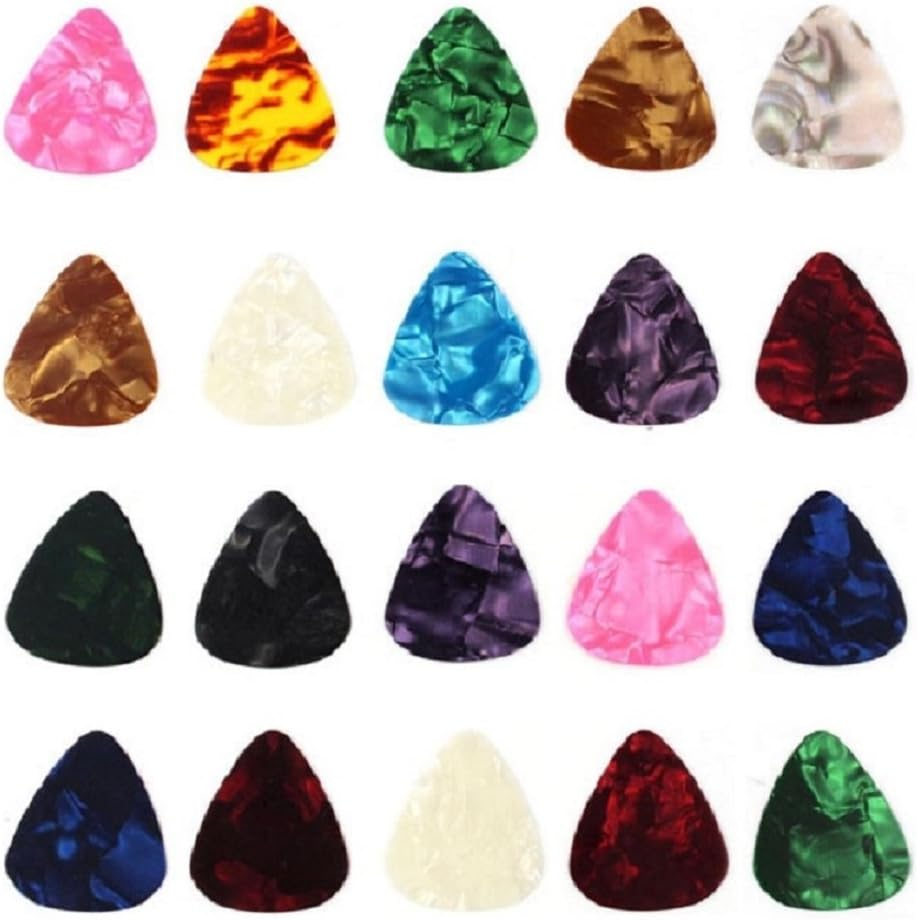 HIGHROCK Stylish Colorful Celluloid Guitar Picks Plectrums for Guitar Bass (20 0.46Mm) image number 1