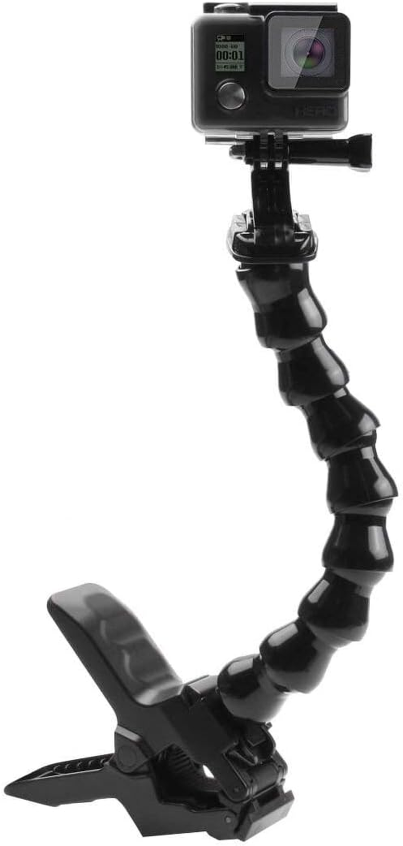Ariv Hommey Jaws Flex Clamp Mount Gooseneck Clip Mount Compatible with Gopro Hero 13, 12, 11, 10, 9, 8, 7, 6, 5, 4, Session, 3+, 3, 2, 1, Max, Hero (2018), Fusion, DJI Osmo Action Cameras image number 4