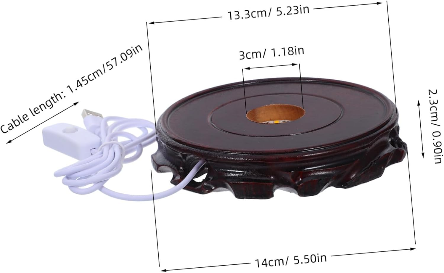 GOOHOCHY round Lighted Stand for Crystal Ball Glass Globe Elegant Design for Home Office Decor Unique Night Light Ornaments