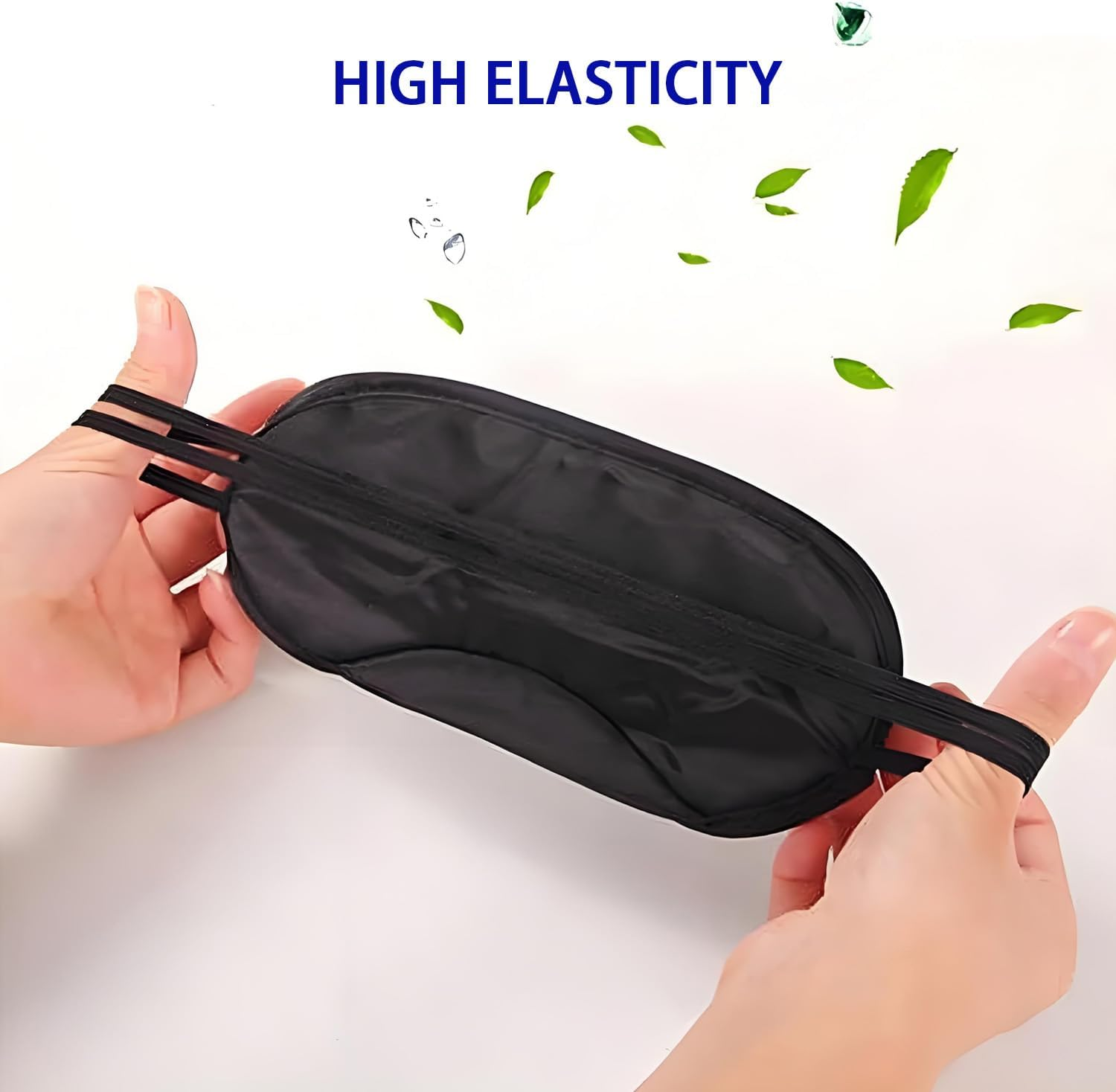 30PCS Black Sleep Eye Masks,Lightweight Breathable Eye Masks with 2 Adjustable Elastic Straps,Soft Night Use Eye Cover (Black) image number 5