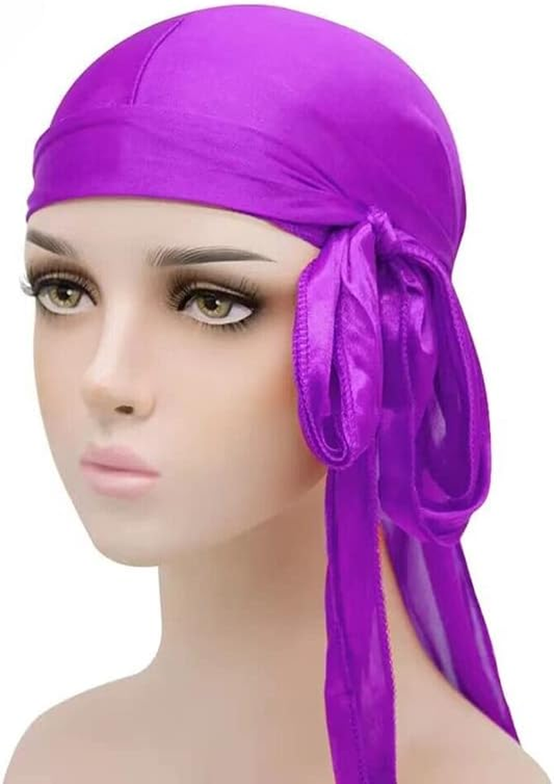 AIMALL Velvet Durag Silky Hat Cap Men Women Premium Designer Doo Rag Wave Silk Headwear-Silky Wave Cap with Premium Comfort