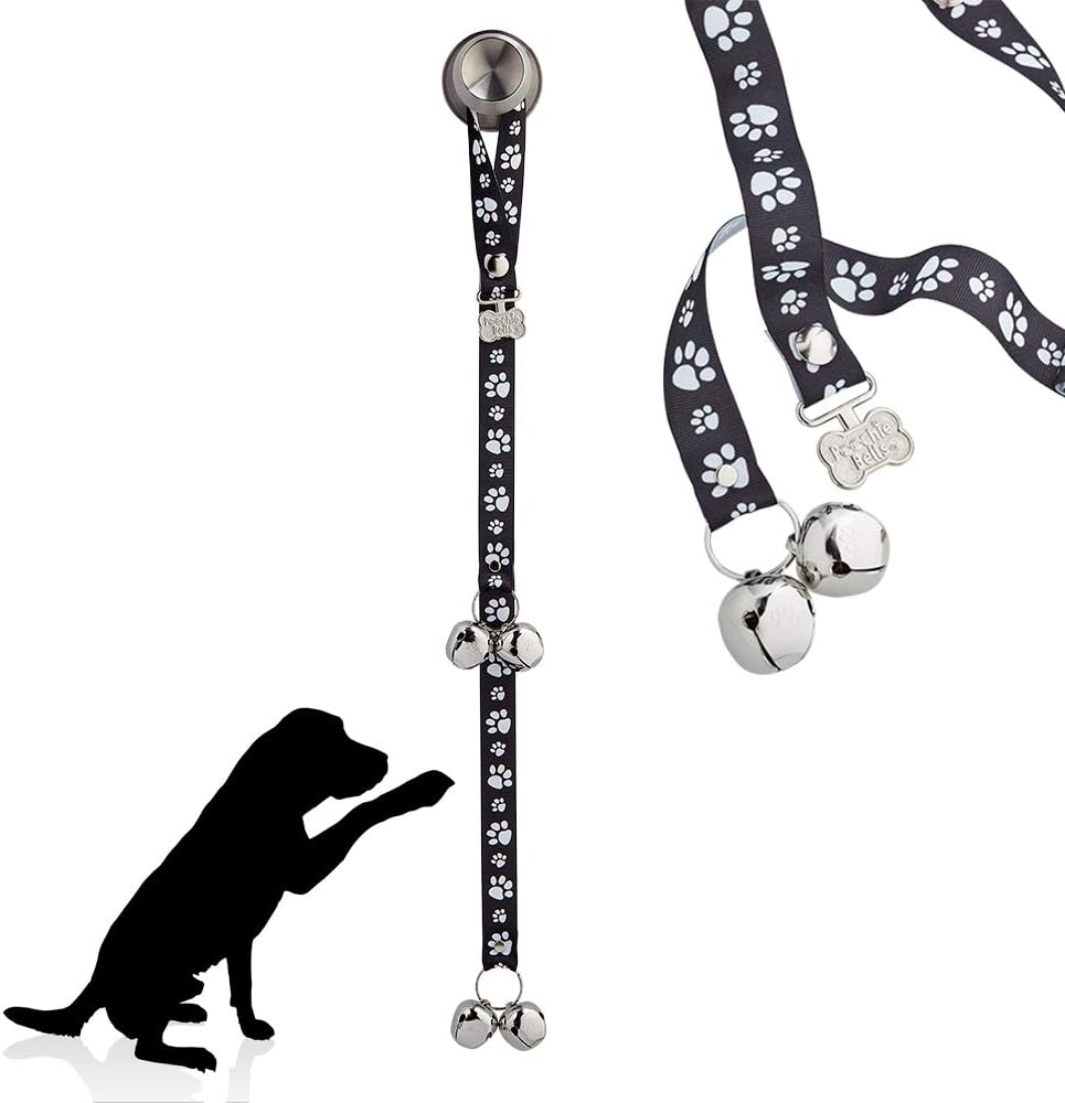 Poochiebells the Original & Trusted Housetraining & Potty Time Dog Doorbell for Loving Dog Families since 2005. a Clear, Pleasant and Easy Way for Your Family to Know When Its Potty Time for Your Furry Best Friend. All Poochiebells Are Individually Handcrafted in the USA. Good Dog Green Design image number 1