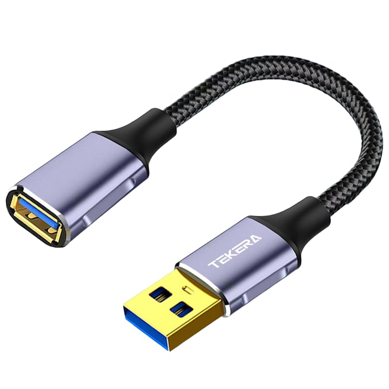 TEKERA USB Extension Cable 0.3M, High Speed USB 3.0 Extension Cord Type a Male to Female Sturdy Braided Material Fast Data Transfer Compatible with USB Keyboard,Mouse,Flash Drive, USB0431 image number 5