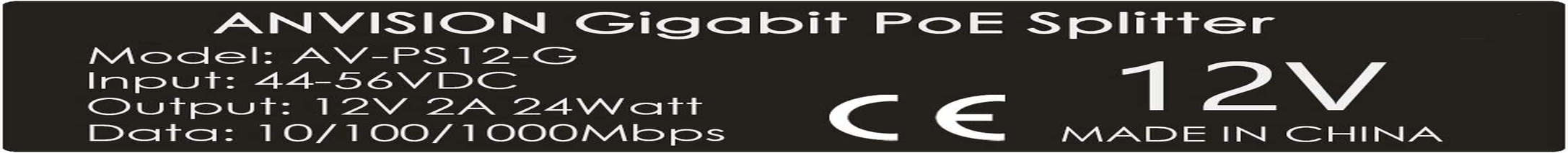 ANVISION 2-Pack Gigabit Poe Splitter, 48V to 12V 2A, IEEE 802.3Af Compliant, for Security Camera, AP, Voip and More, AV-PS12-G