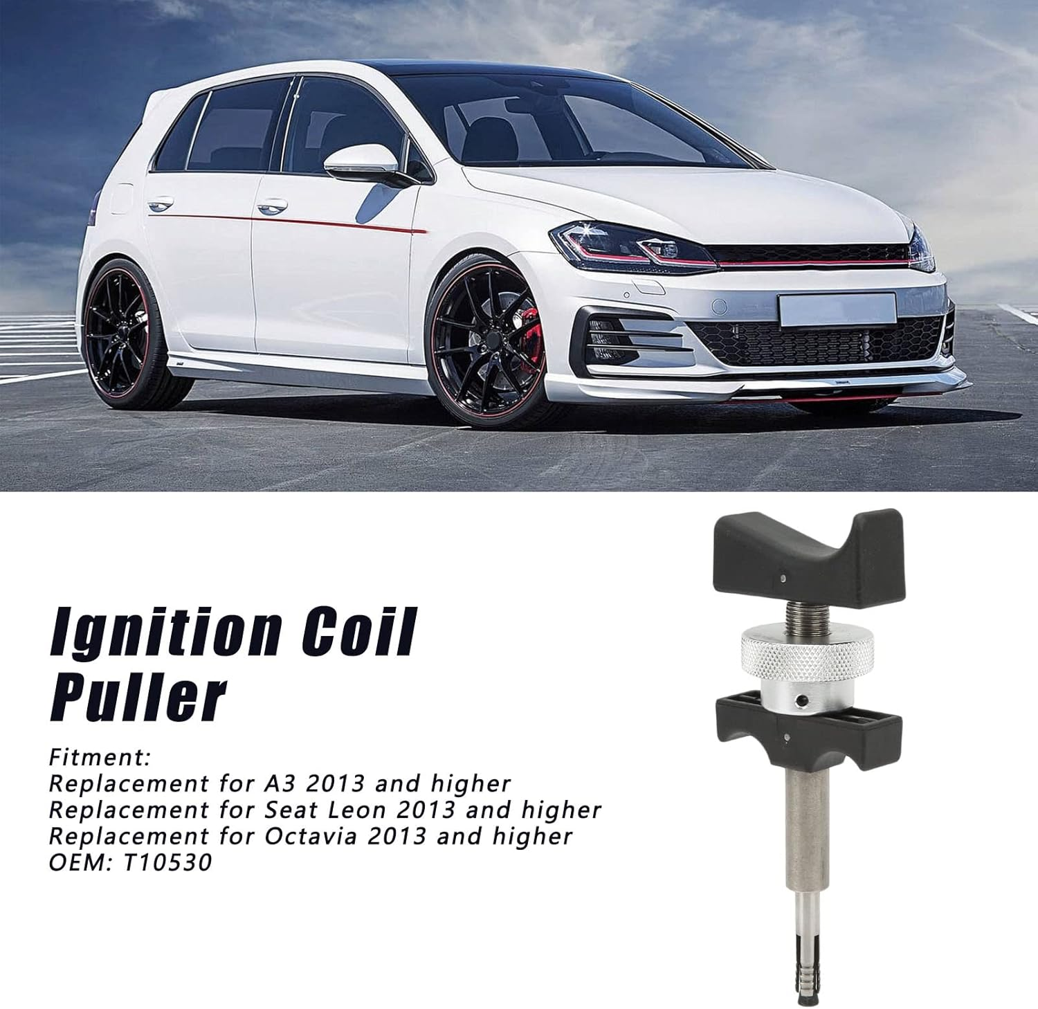 Ignition Coil Puller Remover Tool for Chair 2013+ 1.2L 1.4L 2.0L TFSI Motor with Ergonomic Handle Carbon Steel ABS image number 6